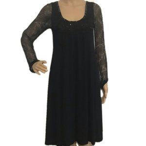 CHAN LUU Jersey Knit & Silk Dress Sequins S